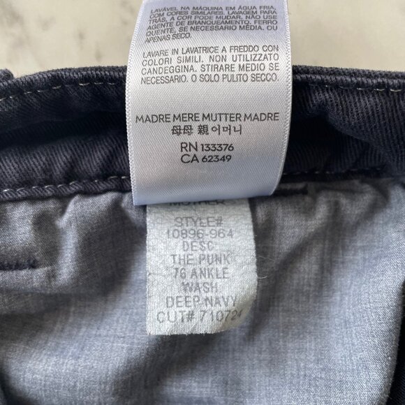 MOTHER The Punk 76 Ankle in Deep Navy Size 29 - Picture 8 of 12